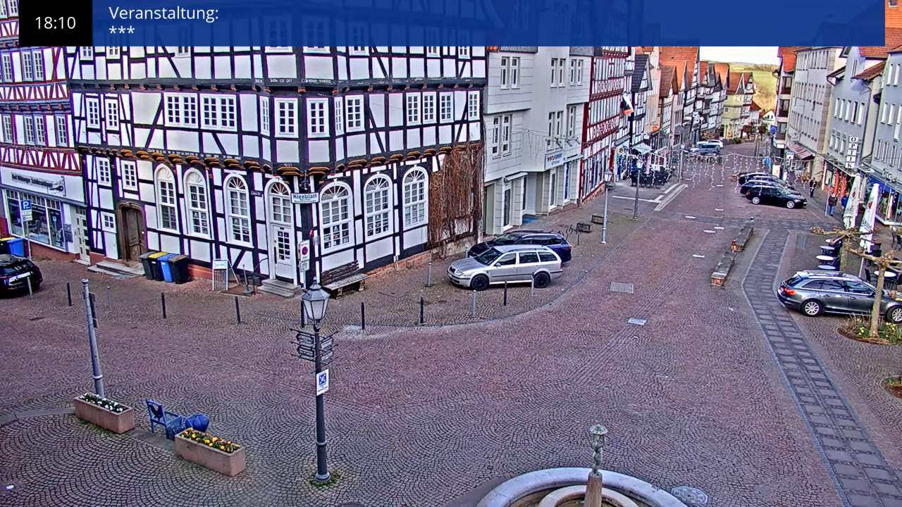 Live Webcam Bad Wildungen – Marktplatz in der Altstadt – Video