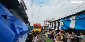 Maeklong Railway Market Live Cam New Train