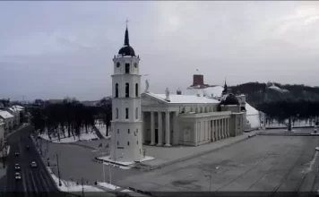 Cathedral Square New Live Cam Vilnius, Lithuania