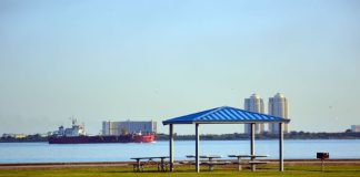 Fort Travis Park Live Cam, Port Bolivar, Texas New