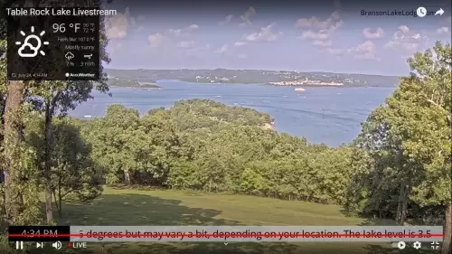 Table Rock Lake Live Webcam Branson, Arkansas