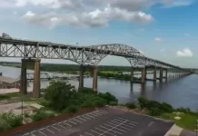 Lake Charles Bridge Interstate 10 Over Calcasieu River New