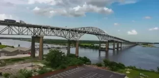 Lake Charles Bridge Interstate 10 Over Calcasieu River New