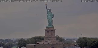 New York Harbor Webcam With Statue Of Liberty - Hd Video