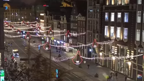 Beurs van Berlage Christmas Lights Webcam Amsterdam, Netherlands
