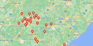 Map Of Counties Of Ga