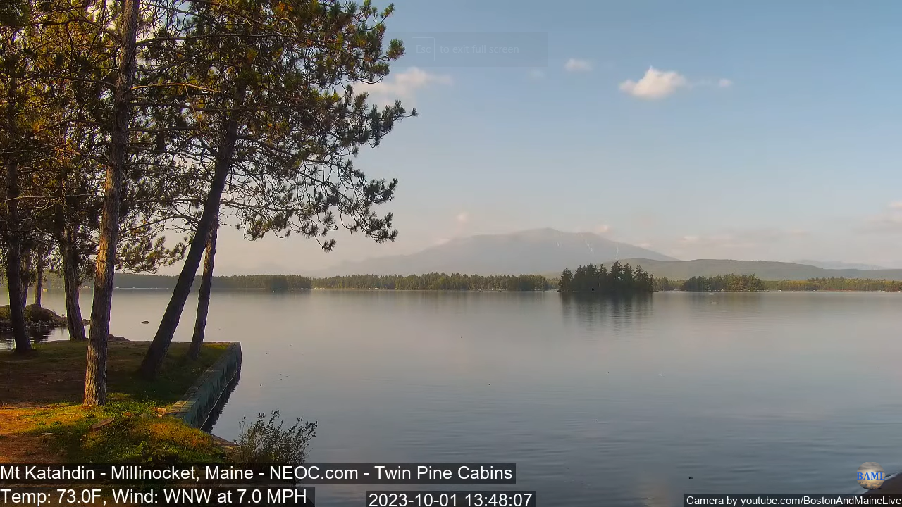 Mount Katahdin Webcam – Millinocket, Maine – Live Video