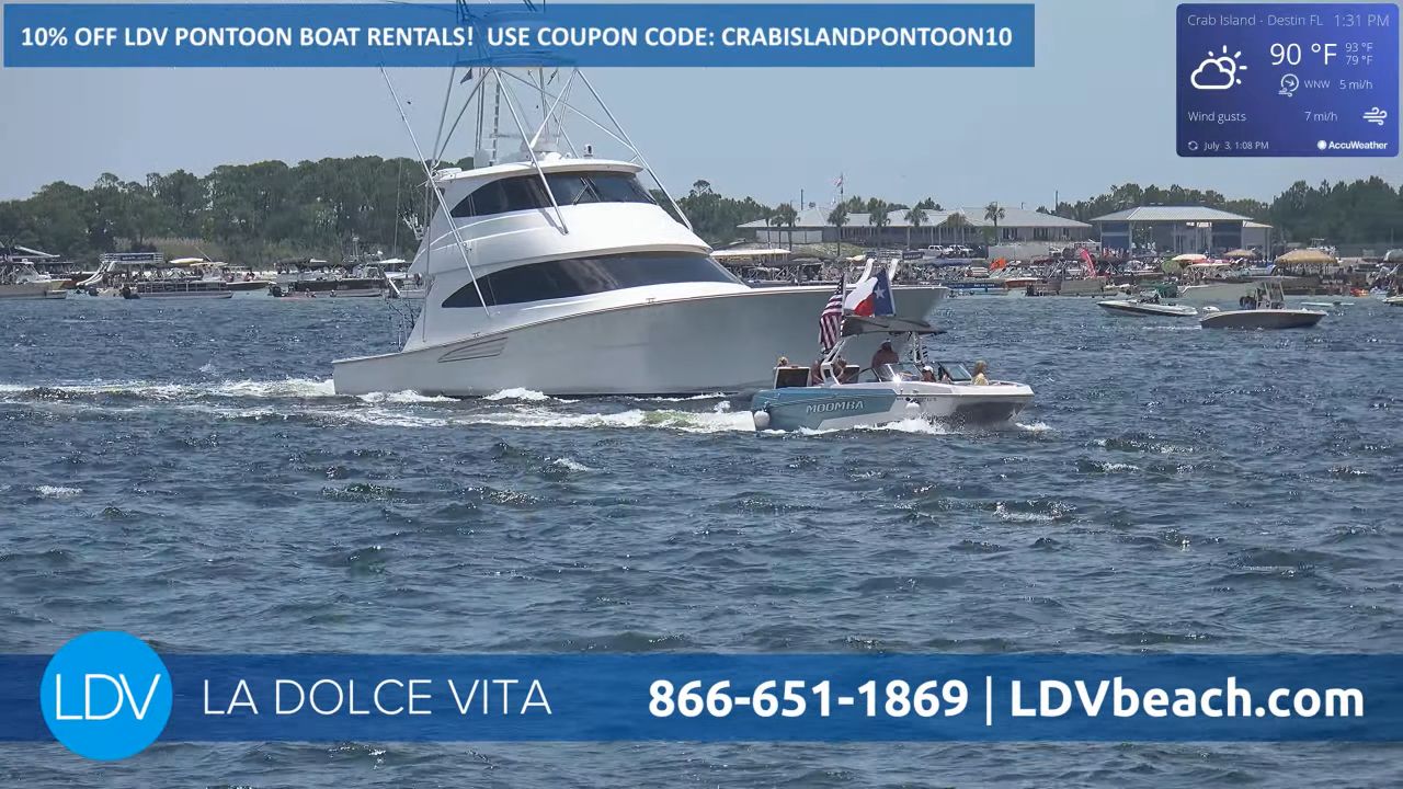 Crab Island Live Webcam – Destin, Florida