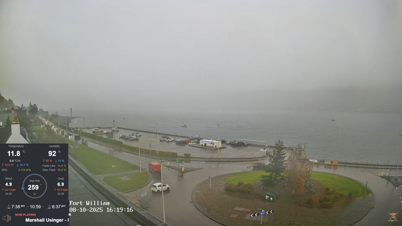 Fort William Live Webcam – Loch Linnhe – Scotland, UK